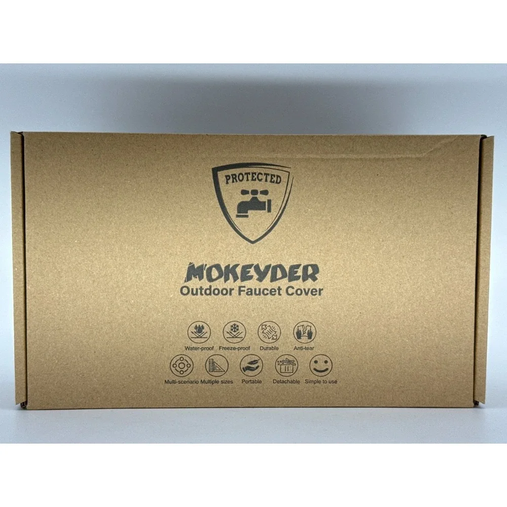 Mokeyder Faucet Cover 2 Pack 7x10 Outdoor Freeze Protection Insulated Black